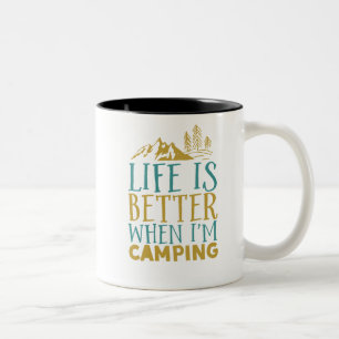 Schönes Wanderangebot ist besser, wenn ich Campin Zweifarbige Tasse