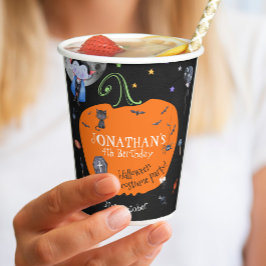 Schönes WasserfarbenHalloween Kids Kostüm Party Pappbecher