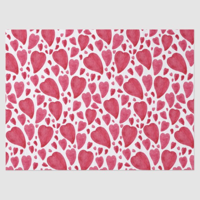 Schönes Wasserfarbenherz  Seidenpapier (Vorderseite)