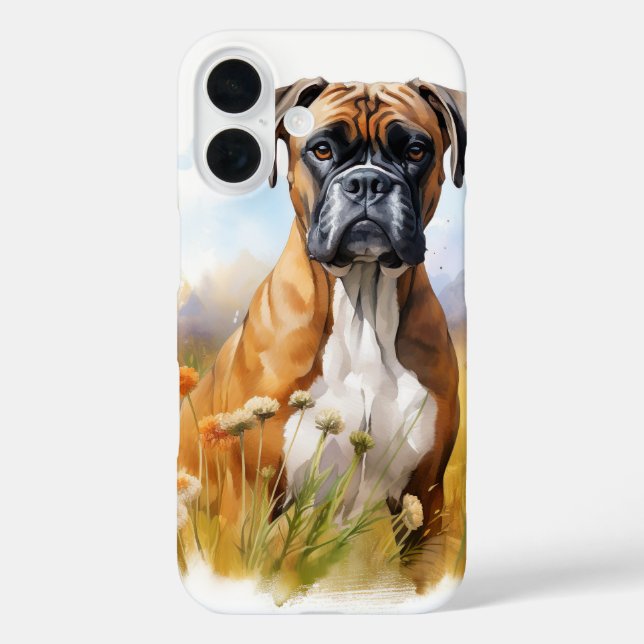 SCHÖNES WASSERFARBENHUNDE MIT BROWNSCHNITTSTEIN Case-Mate iPhone HÜLLE (Rückseite)