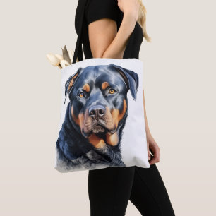 SCHÖNES WATERCOLOR ROTTWEILER PUPPENHUND