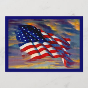 SCHÖNES WAVING FLAG PARTY INVITE ~ EZ2 CUSTOMIZE EINLADUNG