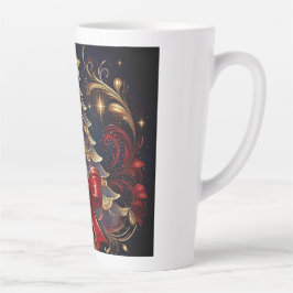 Schönes Weihnachtsbaum Red Ribbon Design Milchtasse