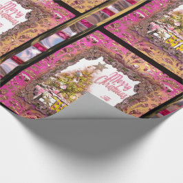 Schönes Weihnachtsjubiläum Party Pink Geschenkpapier