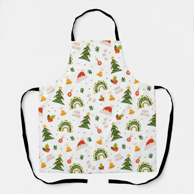 Schönes Weihnachtsmuster Schürze (Vorderseite)