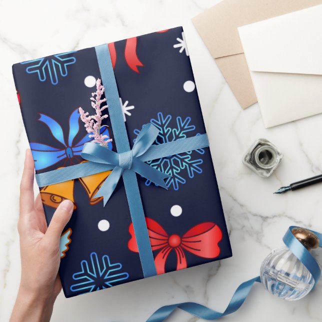 Schönes Weihnachtsmuster Wrapping Paper Geschenkpapier (Schenken)