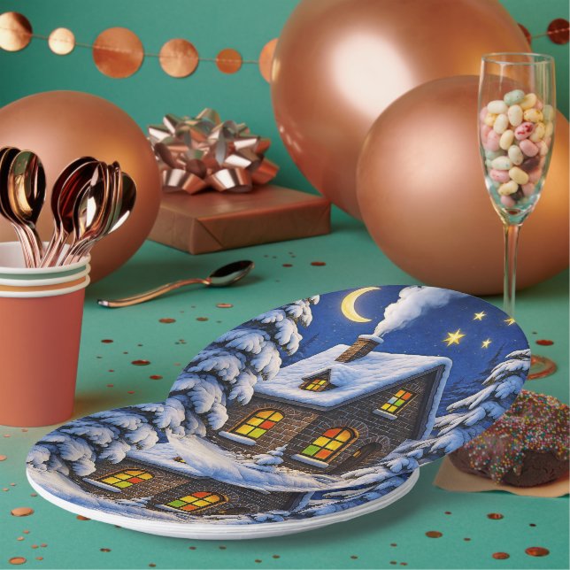 Schönes Weihnachtsthema Pappteller (Multi)