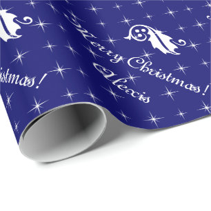 Schönes Weihnachtsverpackungspapier mit Glitzern Geschenkpapier