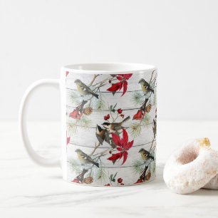 Schönes Weihnachtsvogelmuster Kaffeetasse
