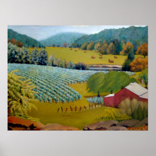 Schönes Weingut auf dem Poster der Augusta Missour