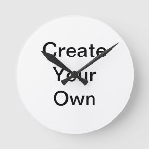 Schönes Weiß dein Bild hier Wall Clock Runde Wanduhr