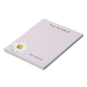 Schönes weißes und gelbes Gänseblümchen Notizblock