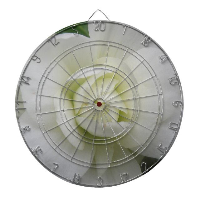 Schönes White Carnation Dart Board Dartscheibe (vorne)