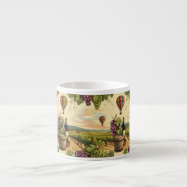 Schönes Wine Country Hot Air Ballon Espressotasse
