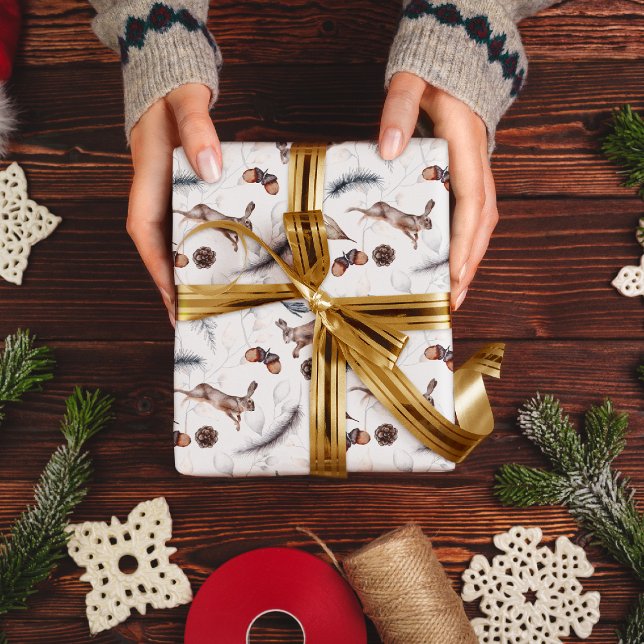 Schönes Winter-Waldland im Herbst Tier Geschenkpapier Set (Von Creator hochgeladen)