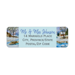 Schönes Winterlandschaftssiegel