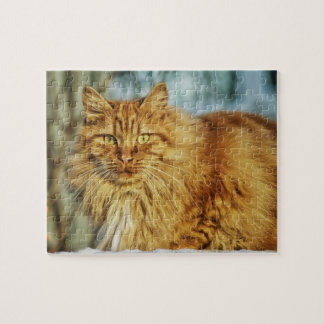 Schönes Yellow Cat Jigsaw Puzzle