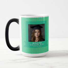 Schönes Zickzack-Muster Absolventen-Kaffee Verwandlungstasse