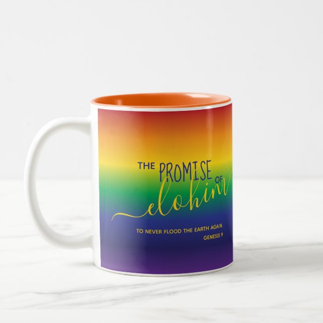 Schönes Zitat aus der Regenbogenbik Zweifarbige Tasse (Links)