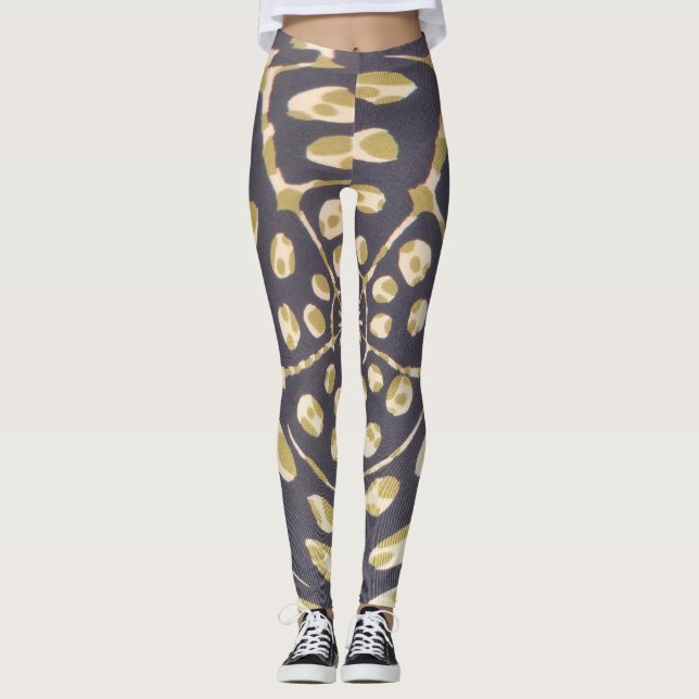 Schönes Zuhause-Wochenende-Blumenmuster-Design Leggings (Vorderseite)