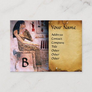 SCHÖNHEIT/ANTIQUE ÄGYPT MONOGRAMM-Pergament Visitenkarte