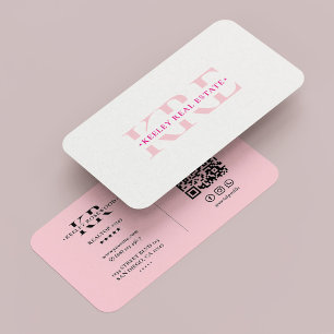 Schönheit Ästhetik Pastell Pink Moderne Visitenkarte
