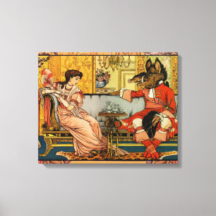 Schönheit Biest Klassische Märchenfiguren Leinwanddruck