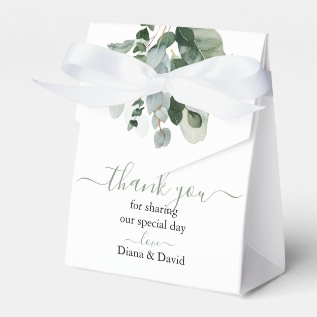 SCHÖNHEIT BOTANISCHE GREENERIE Hochzeit Geschenkschachtel (Vorderseite)