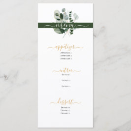 SCHÖNHEIT BOTANISCHER GREENERY WEDY MENÜKARTE