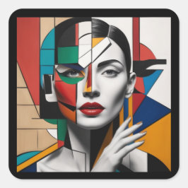 Schönheit der Kunst Quadratischer Aufkleber
