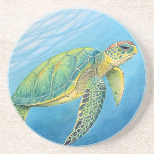 Schönheit der Schildkröte Getränkeuntersetzer (Vorne)