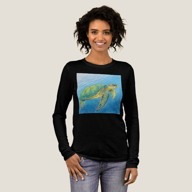 Schönheit der Schildkröte Tri-Blend Shirt (Volle Vorderseite)