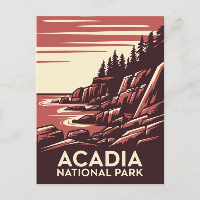 Schönheit des Acadia Nationalparks Postkarte (Vorderseite)