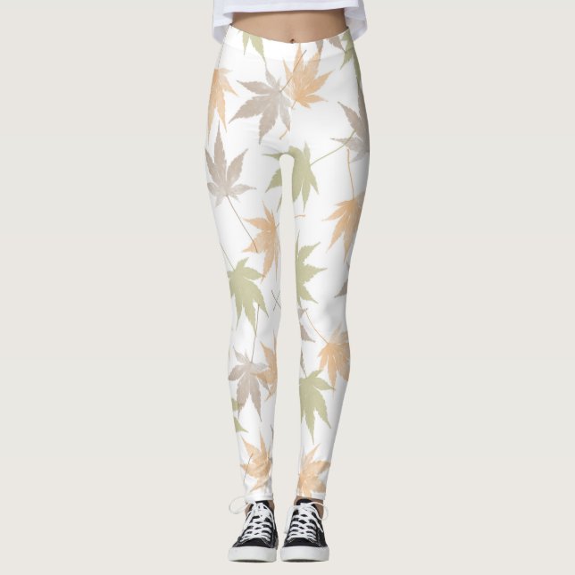 Schönheit des Herbstblattes Leggings (Vorderseite)