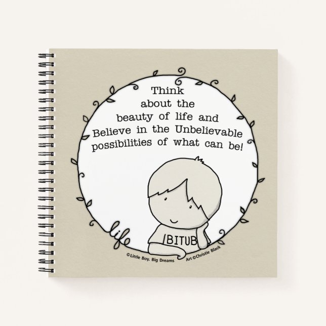 Schönheit des Lebens Notizbuch (Vorderseite)