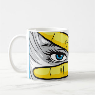 Schönheit durch Gesichter, Hände und Augen erfasse Kaffeetasse