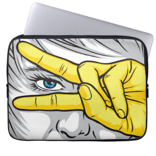 Schönheit durch Gesichter, Hände und Augen erfasse Laptopschutzhülle