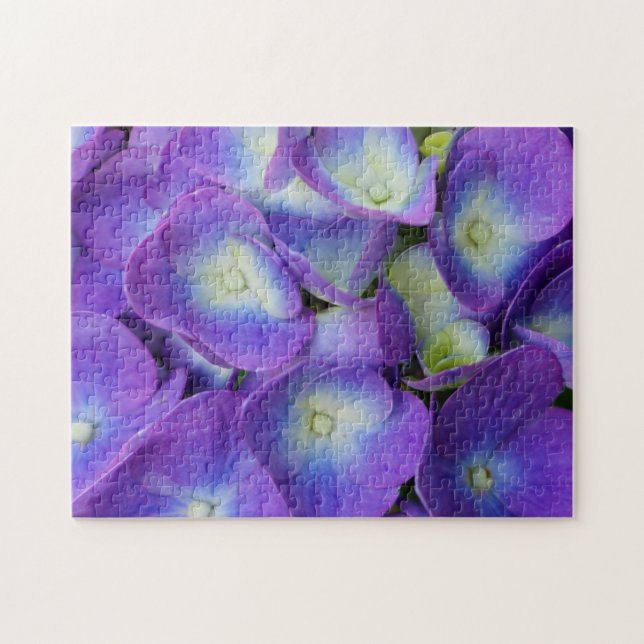 Schönheit eines blauen Hydrangeas Puzzle (Horizontal)