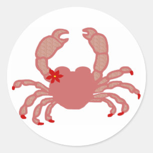 Schönheit eines Krabbenaufklebers Runder Aufkleber