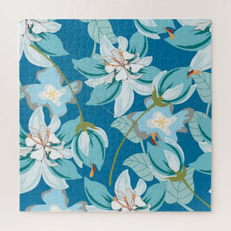 Schönheit eines Retro-Blumenmotivs in schöner Deko Puzzle