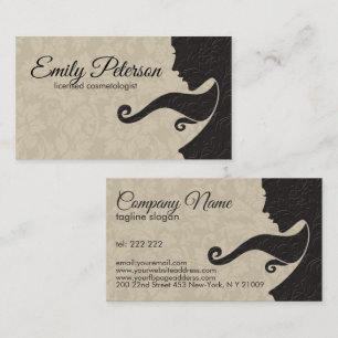 Schönheit/Gestaltung der Kosmetologie/Beige- und D Visitenkarte
