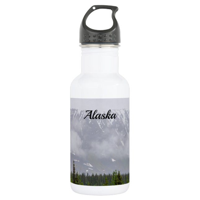 Schönheit hinter der Wolkenflasche Edelstahlflasche (Vorderseite)