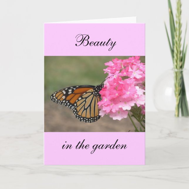 Schönheit im Garten Karte (Vorderseite)