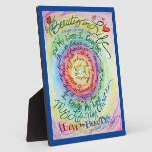 Schönheit im Leben Krebs Gedicht Malerei Geschenk  Fotoplatte