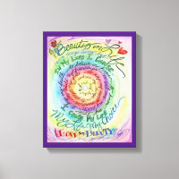 Schönheit im Leben Rainbow Cancer Gedicht Canvas P