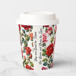 Schönheit in Bloom Rose Garden Paper Cups Pappbecher