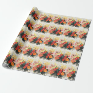 Schönheit in Blüten: Ölgemälde Eleganz Geschenkpapier