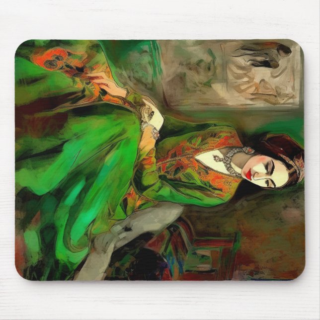 Schönheit in Grün Mousepad (Vorne)