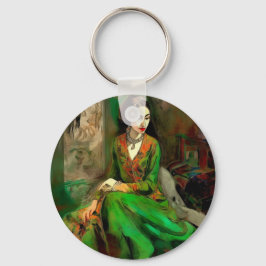 Schönheit in Grün Schlüsselanhänger