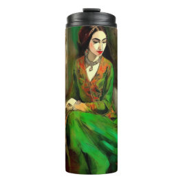 Schönheit in Grün Thermosbecher